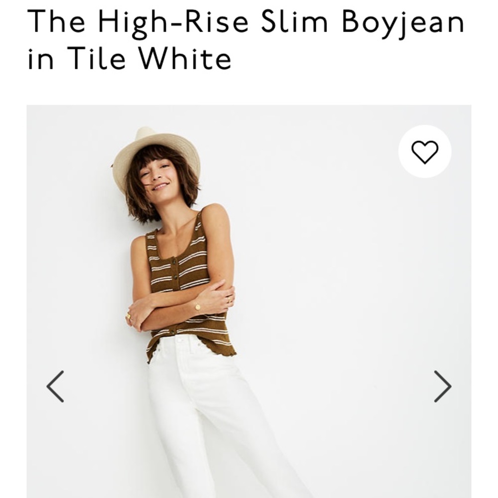 Madewell High rise slim crop boyjean